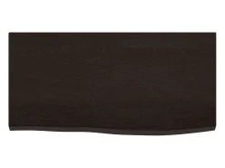Estante de pared marrón oscuro 60x30x2 cm madera maciza de roble tratado