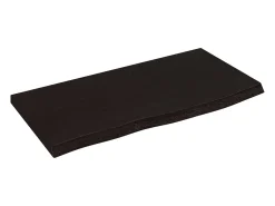Estante de pared marrón oscuro 60x30x2 cm madera maciza de roble tratado