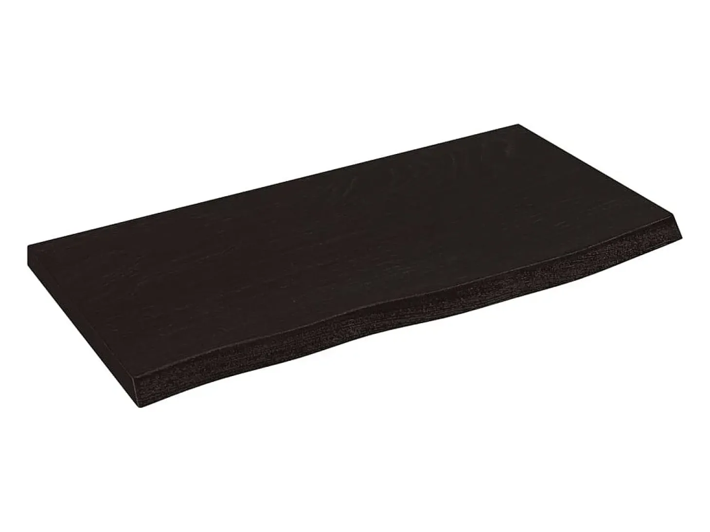 Estante de pared marrón oscuro 60x30x2 cm madera maciza de roble tratado