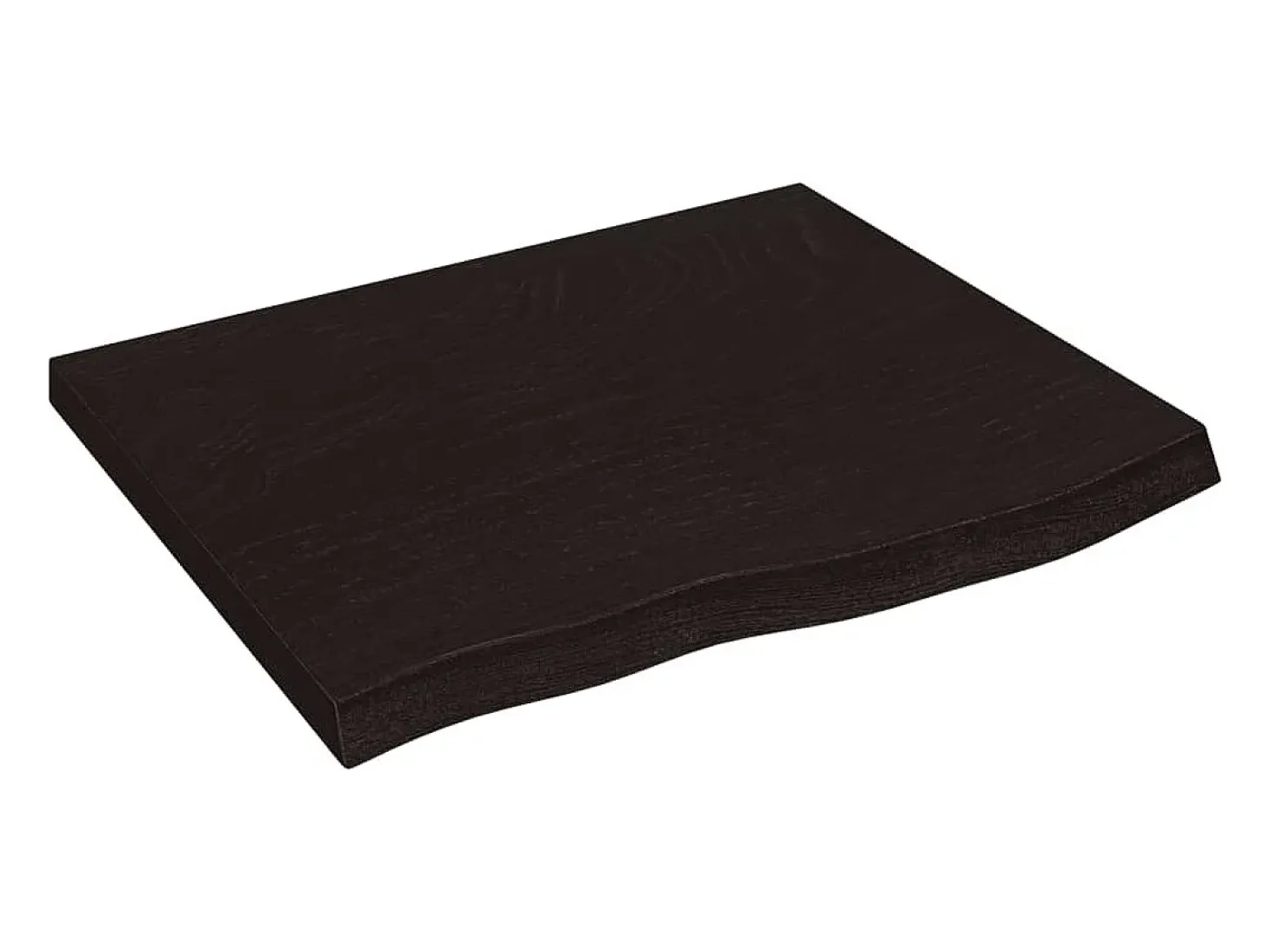 Estante de pared marrón oscuro fabricado en madera maciza de roble tratada