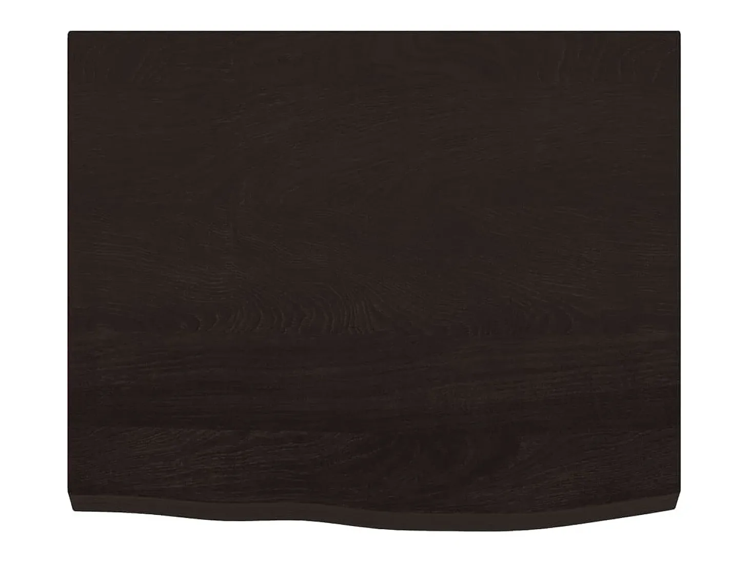 Estante de pared marrón oscuro fabricado en madera maciza de roble tratada
