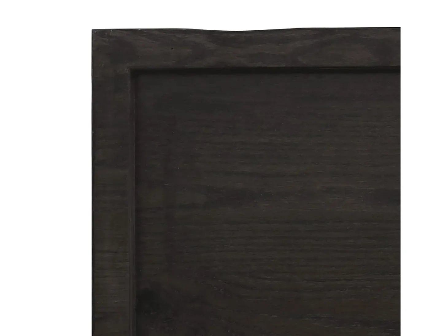 Estante de pared marrón oscuro fabricado en madera maciza de roble tratada