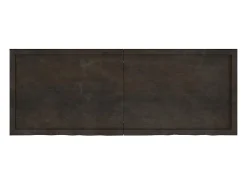 Estante de pared marrón oscuro fabricado en madera maciza de roble tratada