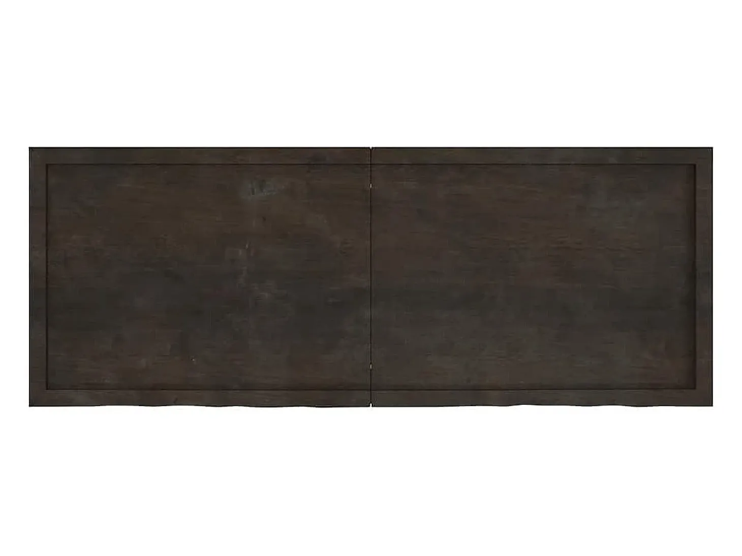 Estante de pared marrón oscuro fabricado en madera maciza de roble tratada