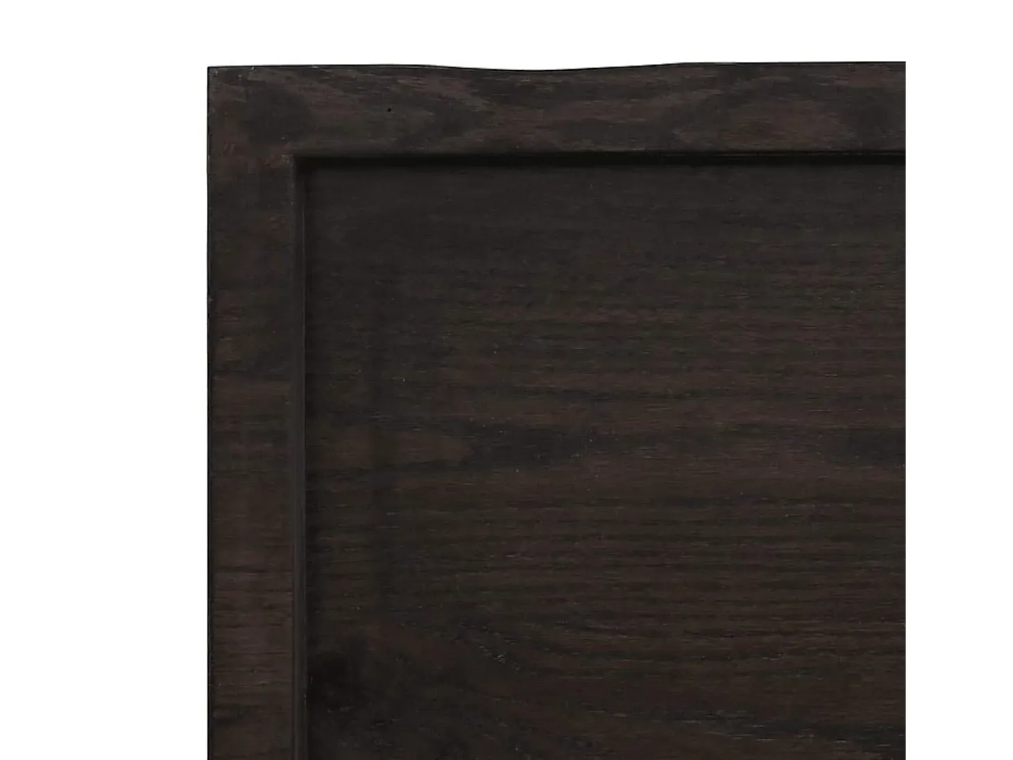 Estante de pared marrón oscuro fabricado en madera maciza de roble tratada