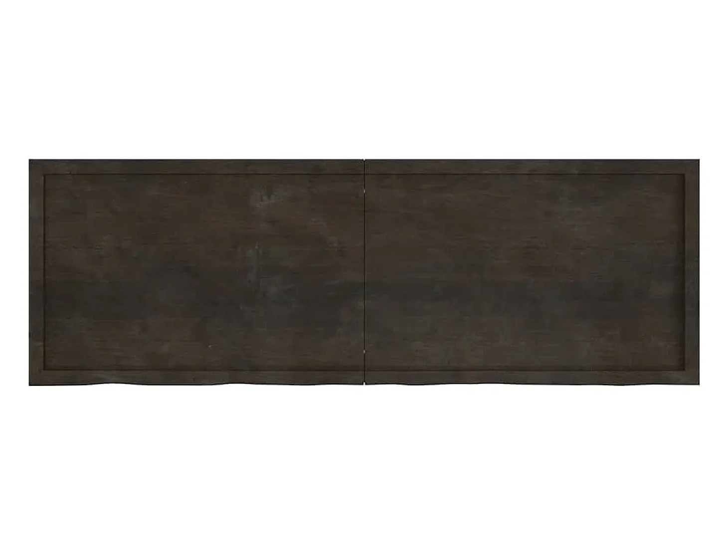 Estante de pared marrón oscuro fabricado en madera maciza de roble tratada