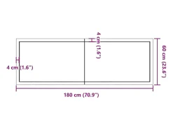 Estante de pared marrón oscuro fabricado en madera maciza de roble tratada