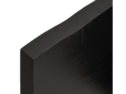 Estante de pared marrón oscuro fabricado en madera maciza de roble tratada