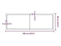 Estante de pared marrón oscuro fabricado en madera maciza de roble tratada