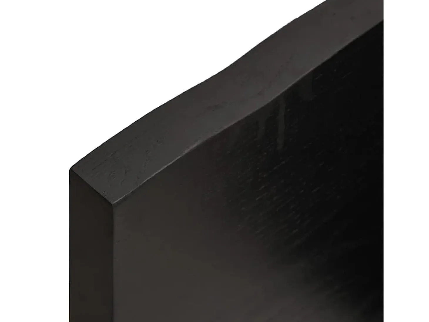 Estante de pared marrón oscuro fabricado en madera maciza de roble tratada