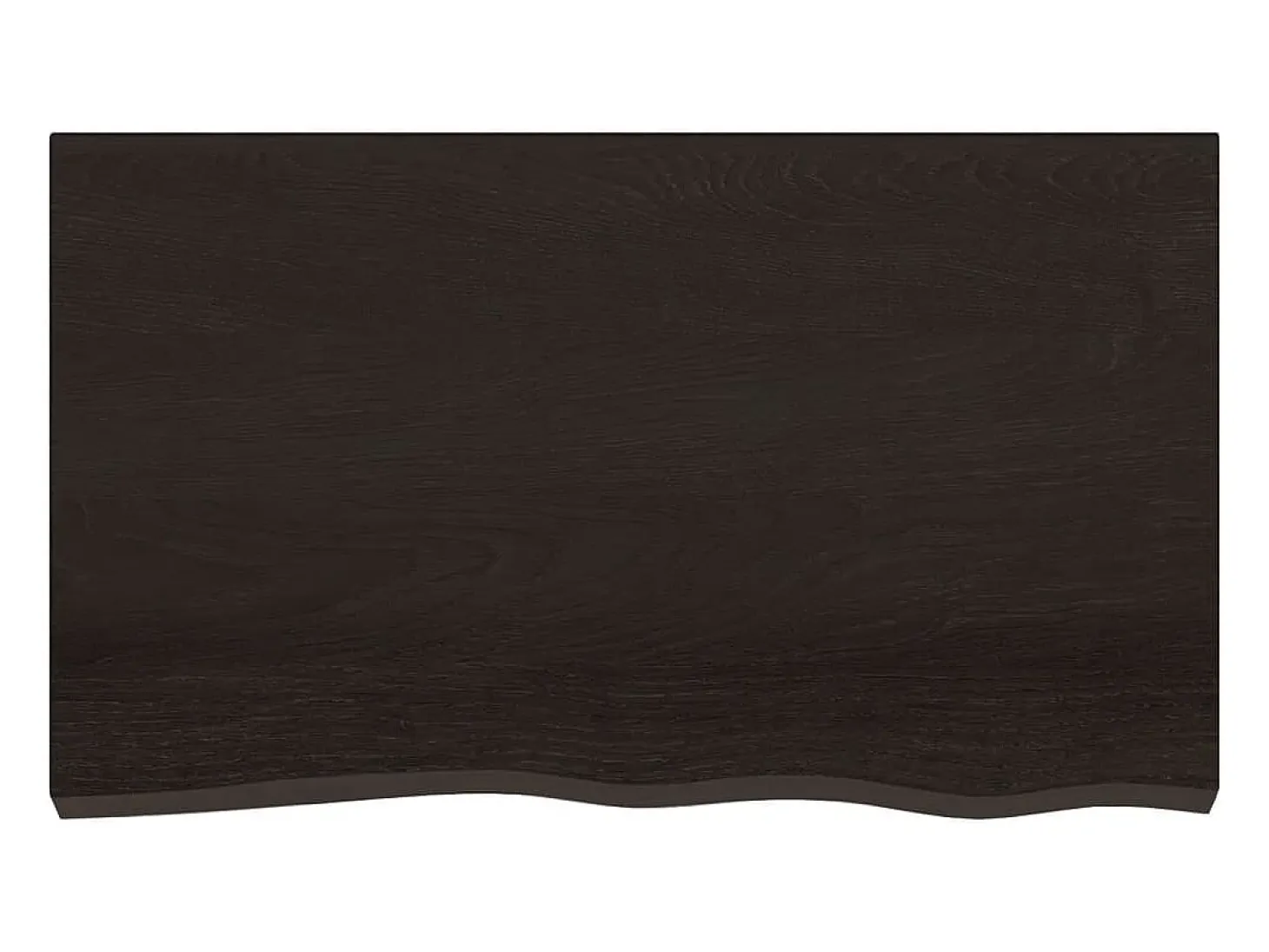Estante de pared marrón oscuro fabricado en madera maciza de roble tratada