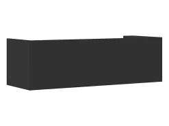 Estante de pared negro 100x35x30,5 cm madera de ingeniería