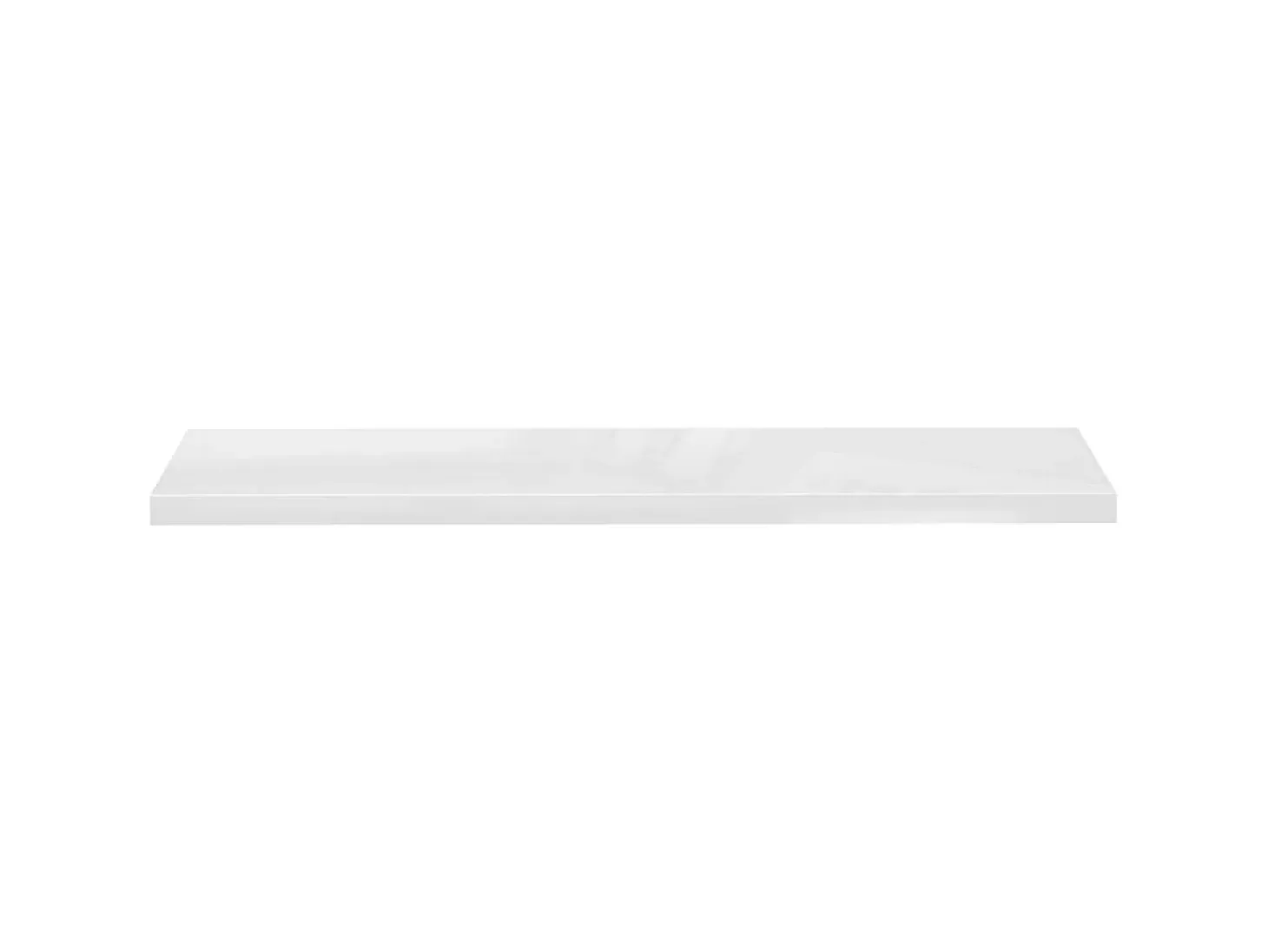 Estante de pared pared 2 uds MDF blanco brillo 120x23,5x3,8 cm ES52953