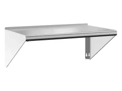 Estante de pared 75x45x31 cm acero inoxidable plateado