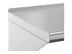 Estante de pared 75x45x31 cm acero inoxidable plateado