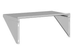 Estante de pared 75x45x31 cm acero inoxidable plateado