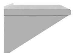 Estante de pared 75x45x31 cm acero inoxidable plateado