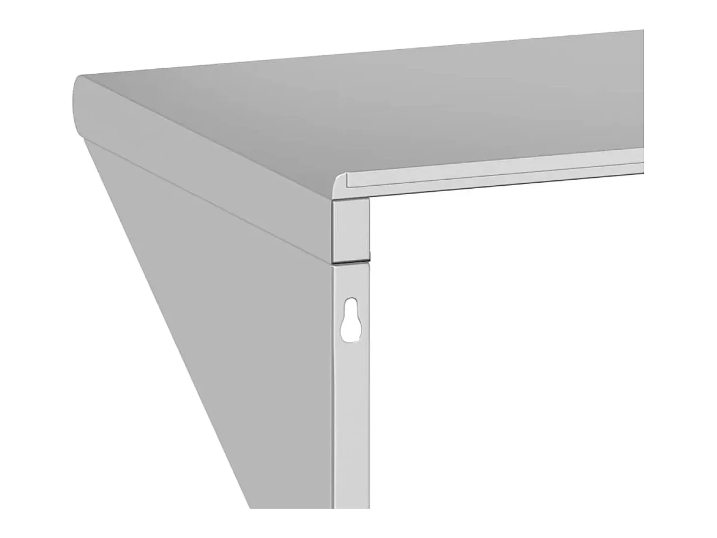 Estante de pared 75x45x31 cm acero inoxidable plateado