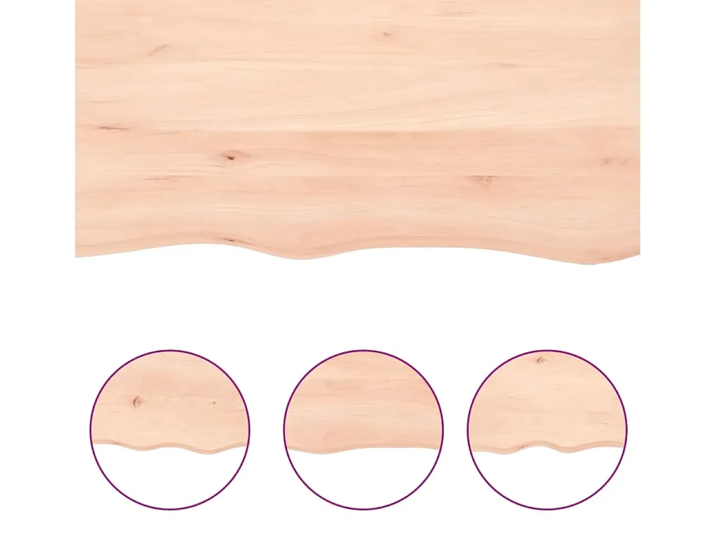 Estante de pared 40x60x2 cm madera maciza de roble sin tratar