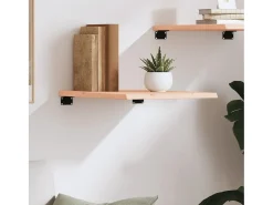 Estante de pared 40x60x2 cm madera maciza de roble sin tratar