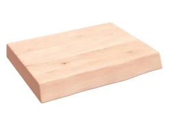 Estante de pared 40x30x(2-6) cm madera maciza de roble sin tratar