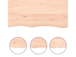 Estante de pared 40x30x(2-6) cm madera maciza de roble sin tratar