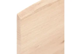 Estante de pared 60x20x2 cm madera maciza de roble sin tratar
