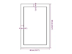 Estante de pared 40x60x(2-4) cm madera maciza de roble sin tratar
