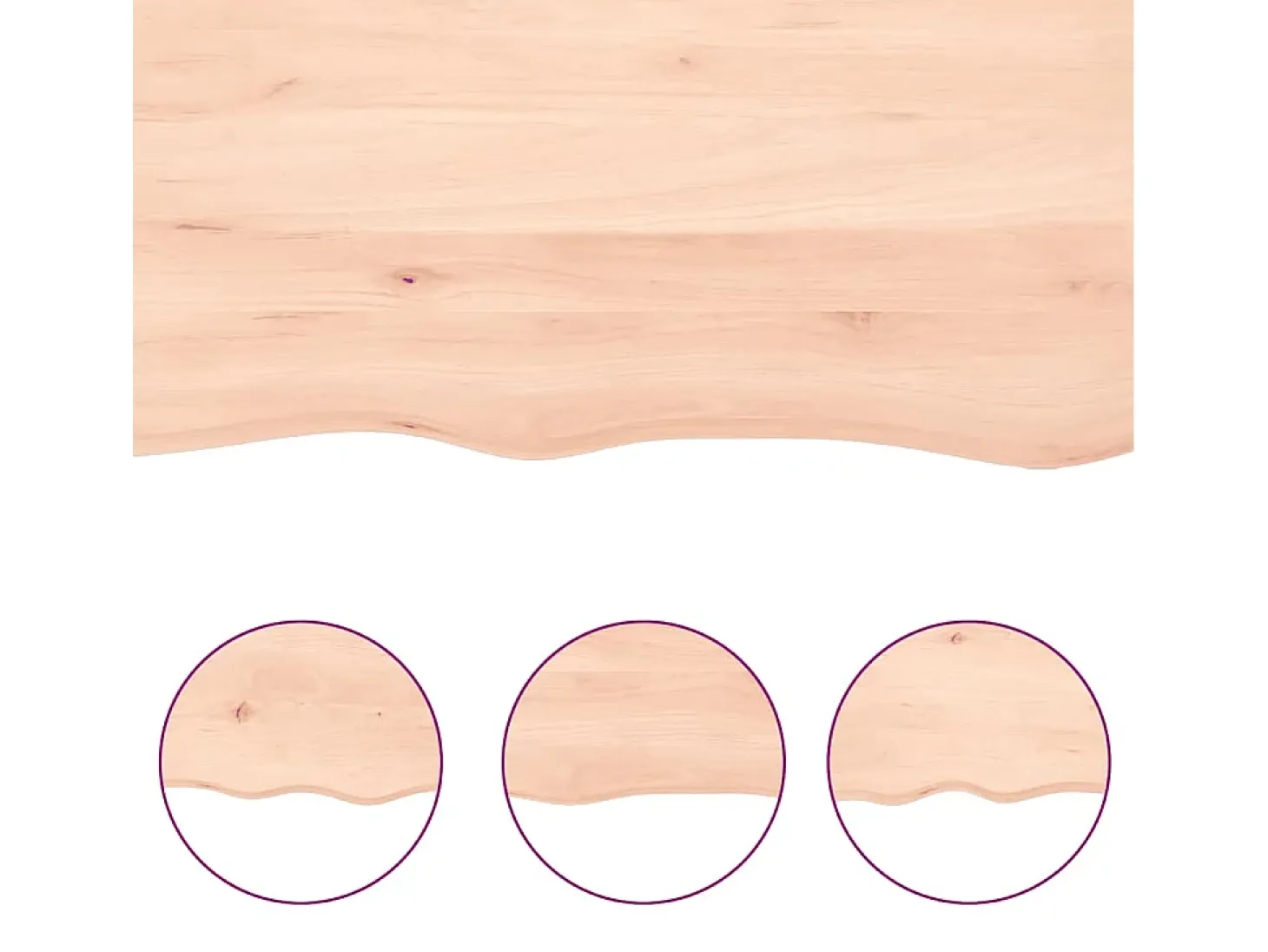 Estante de pared 40x60x(2-4) cm madera maciza de roble sin tratar