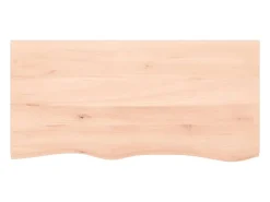 Estante de pared 100x50x(2-6) cm madera maciza de roble sin tratar