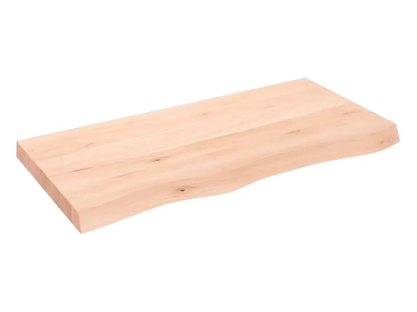 Estante de pared 100x50x(2-6) cm madera maciza de roble sin tratar