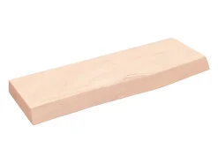 Estante de pared 60x20x4 cm madera maciza de roble sin tratar
