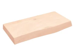 Estante de pared 60x30x(2-6) cm madera maciza de roble sin tratar