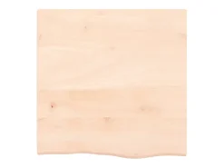 Estante de pared 60x60x2 cm madera maciza de roble sin tratar