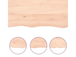 Estante de pared 80x10x4 cm madera maciza de roble sin tratar
