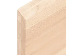 Estante de pared 80x30x(2-4) cm madera maciza de roble sin tratar