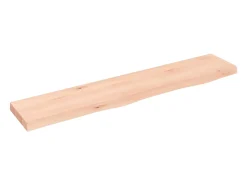 Estante de pared 100x20x4 cm madera maciza de roble sin tratar