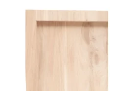 Estante de pared 80x40x(2-6) cm madera maciza de roble sin tratar
