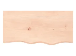 Estante de pared 80x40x(2-6) cm madera maciza de roble sin tratar