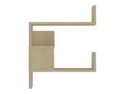 Estante esquina pared 2uds contrachapado color roble 40x40x50cm
