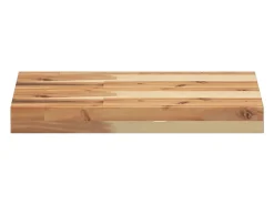 Estante flotante 2 uds madera acacia acabado aceite 60x30x4 cm