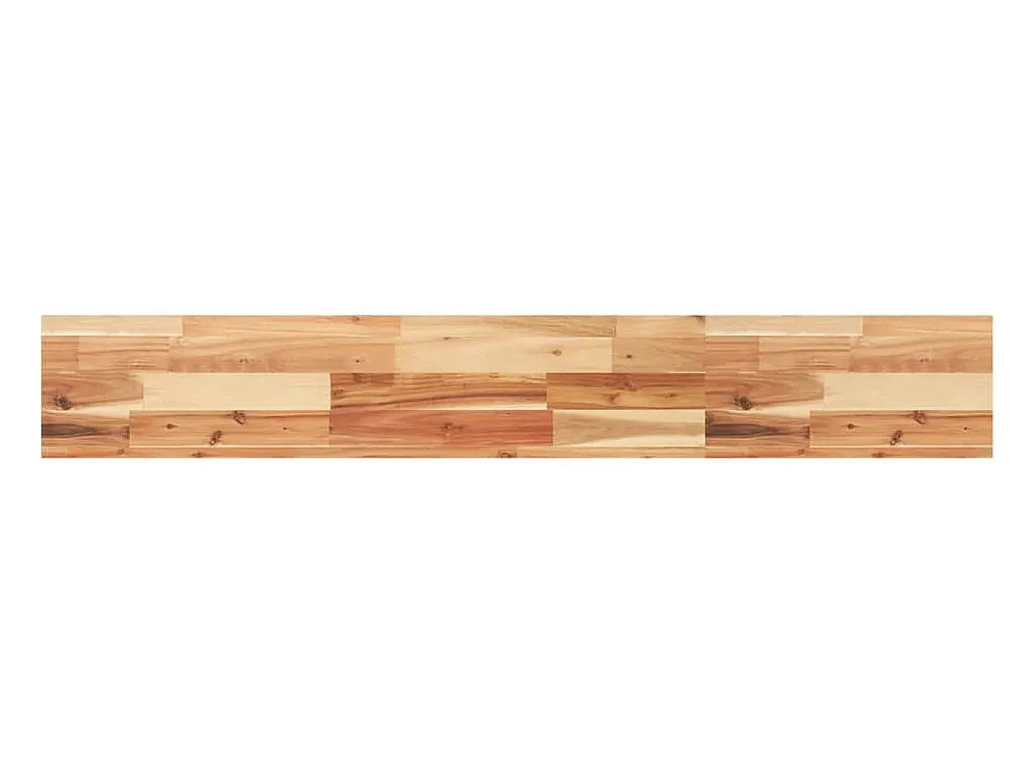 Estante flotante 3 uds madera acacia acabado aceite 140x20x4 cm