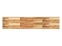 Estante flotante 4 uds madera acacia acabado aceite 160x30x4 cm