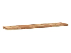 Estante flotante 4 uds madera acacia acabado aceite 160x30x4 cm