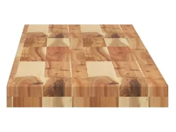 Estante flotante 4 uds madera acacia acabado aceite 160x30x4 cm