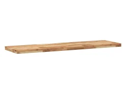 Estante flotante 4 uds madera acacia acabado aceite 160x40x4 cm