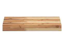 Estante flotante 4 uds madera acacia acabado aceite 60x30x4 cm