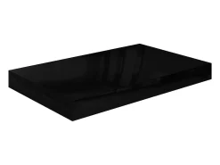 Estante flotante de pared 2 piezas Negro Brillo 40x23x3,8 cm MDF