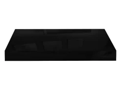 Estante flotante de pared 2 piezas Negro Brillo 40x23x3,8 cm MDF