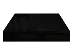 Estante flotante de pared 2 piezas Negro Brillo 40x23x3,8 cm MDF